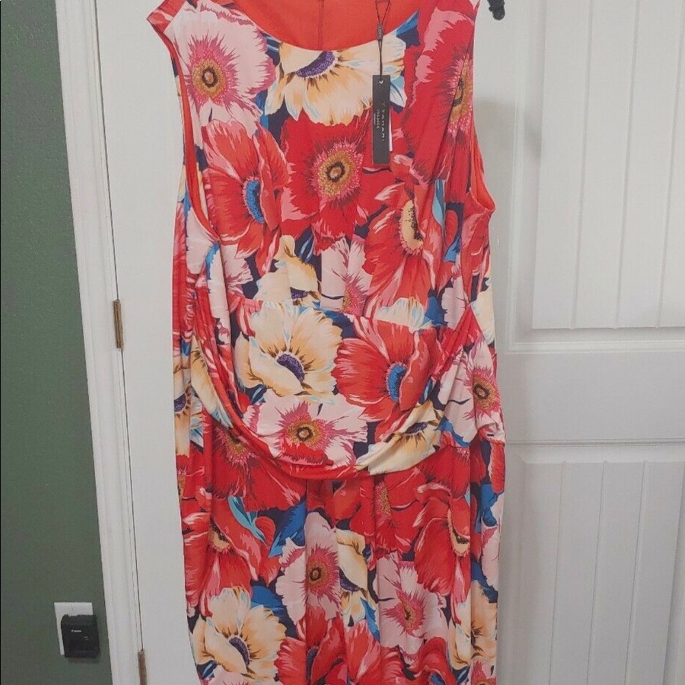 Tahari New Floral Midi Dress